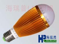 7W金色LED球泡灯 HRPLED-QP-7A 海瑞普节能灯 7W 5W 3WLED灯泡生产厂家 LED筒灯灯泡