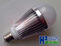 12W银色LED球泡灯 HRPLED-QP-12A 海瑞普节能灯 7W 5W 3WLED灯泡生产厂家 LED筒灯灯泡