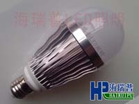 9W银色LED球泡灯 HRPLED-QP-9A2 海瑞普节能灯 7W 5W 3WLED灯泡生产厂家 LED筒灯灯泡