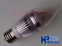 4W银色尖泡 LED蜡烛灯 HRPLED-GDLZD-41B  海瑞普LED水晶拉尾灯
