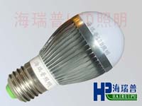 5W银色LED球泡灯 HRPLED-QP-5A 海瑞普节能灯 LED灯泡生产厂家 LED筒灯灯泡